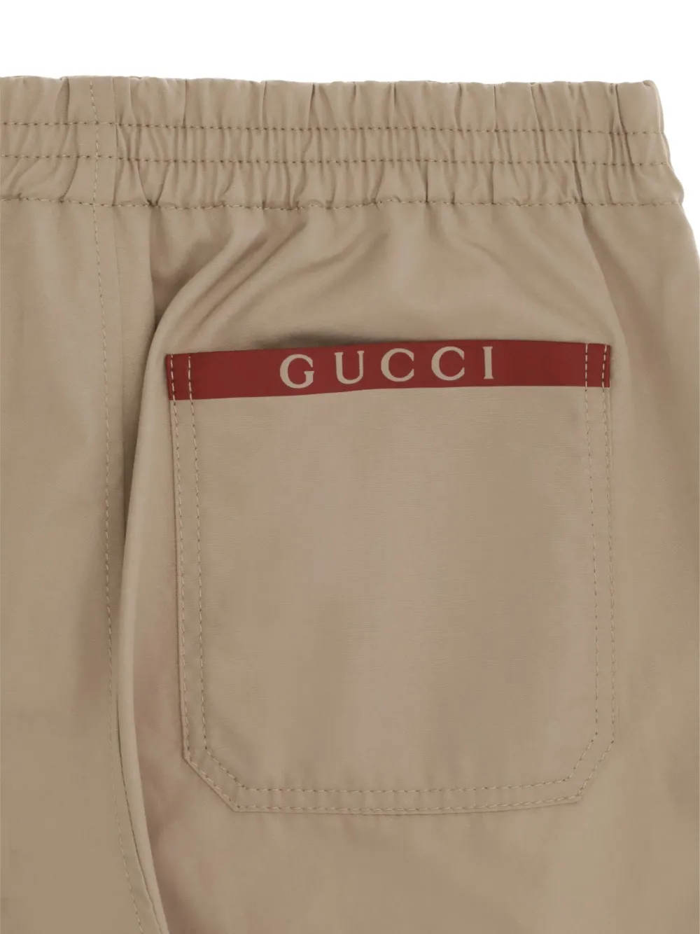 Gucci Kids Broek met geplooide zak Beige