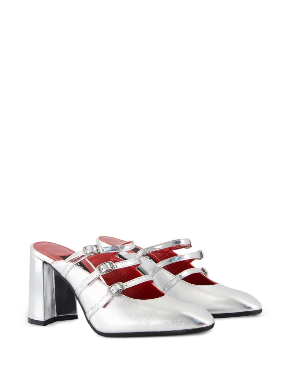 Carel Paris 85 mm Fatale pumps met gespdetail Zilver
