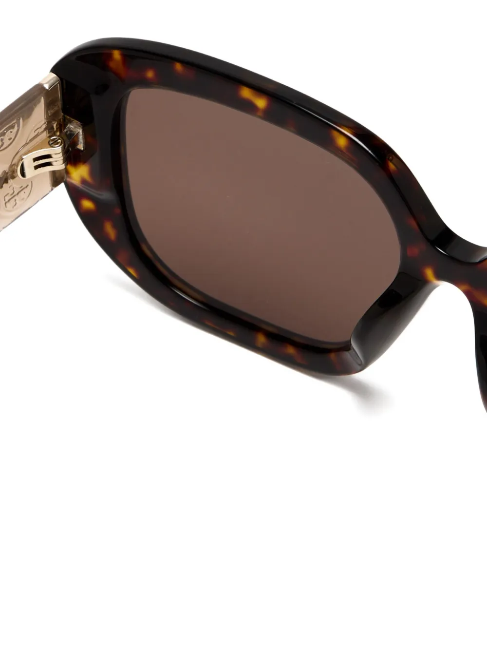 Tory Burch Zonnebril met vierkant montuur Bruin