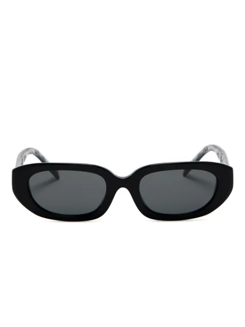 Tory Burch logo-plaque oval-frame sunglasses