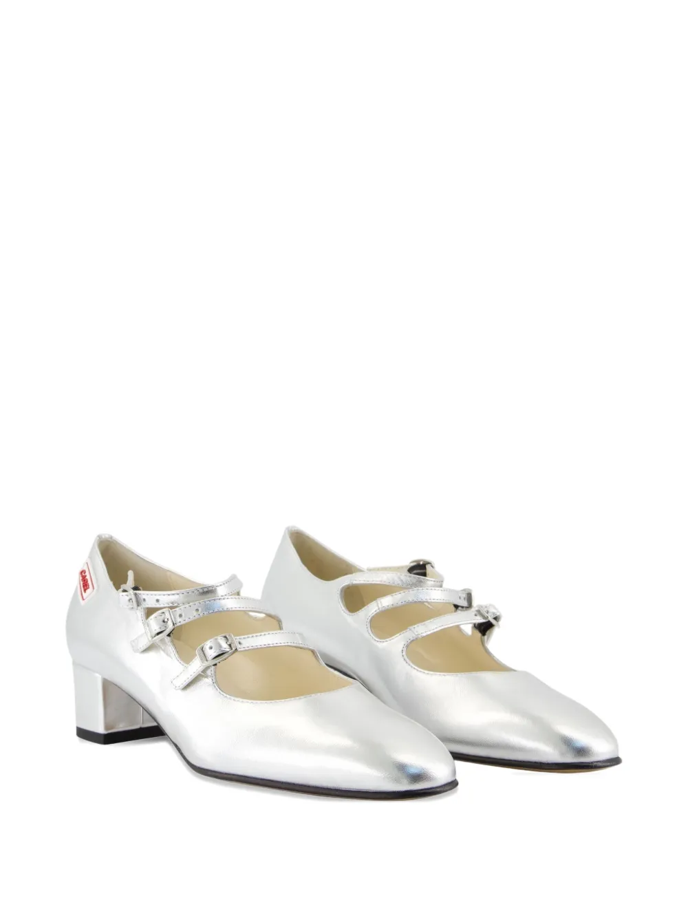 Carel Paris 40mm Kina F1 leather pumps Silver