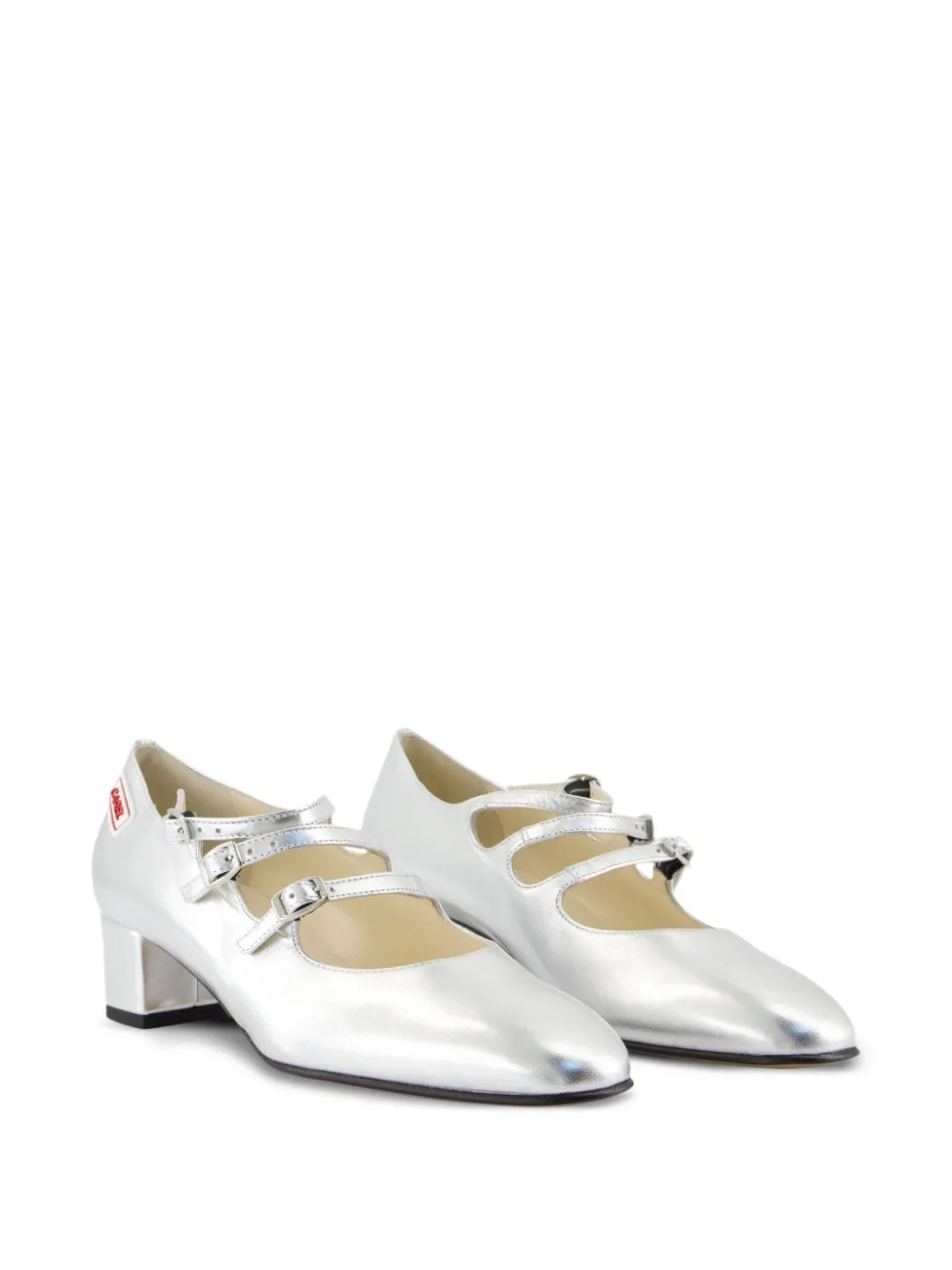 Carel Paris 40mm Kina F1 leather pumps Silver