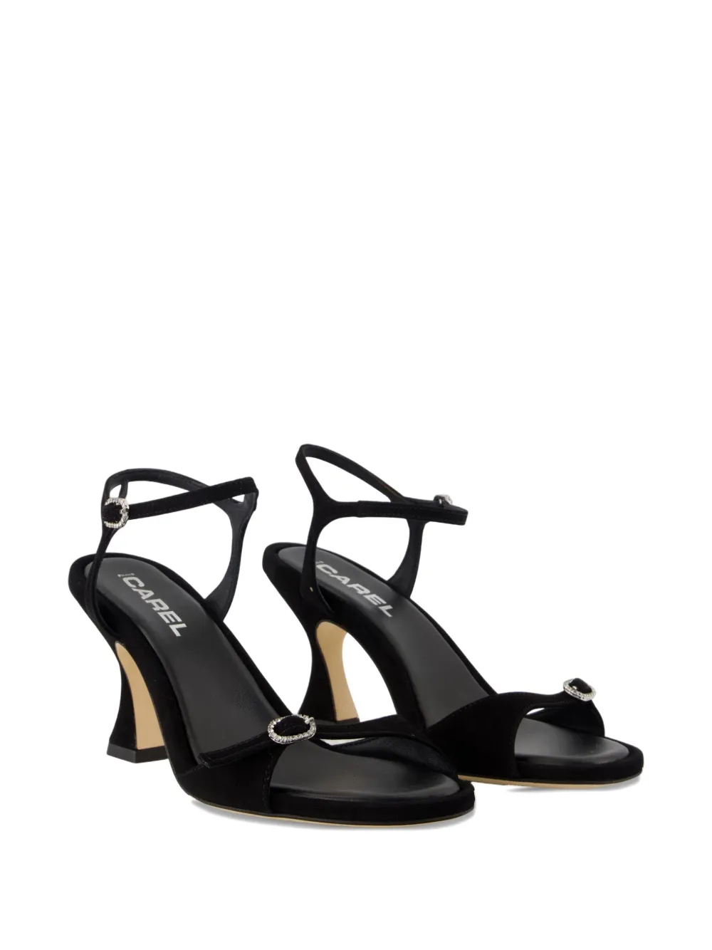 Carel Paris 110mm Celeste crystal-buckle sandals Black