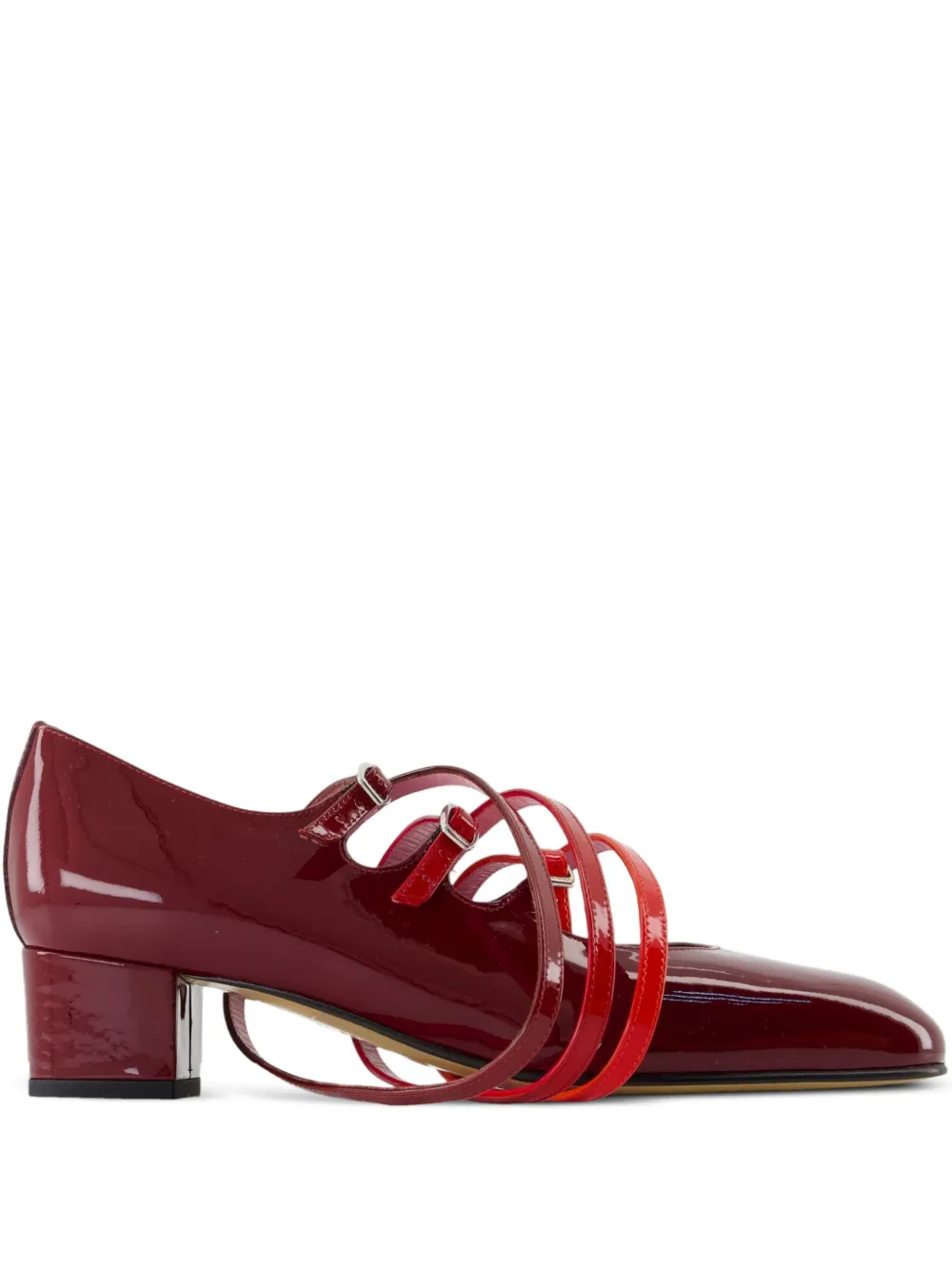 Carel Paris Spaghetti patent leather pumps Brown