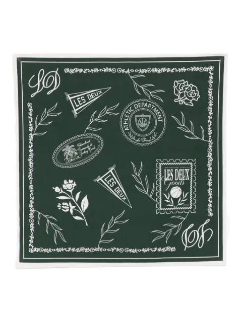 Les Deux printed cotton neckerchief