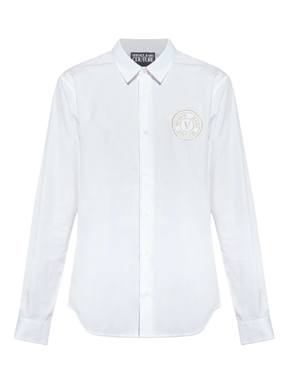 Versace Jeans Couture Overhemd met geborduurd logo Wit