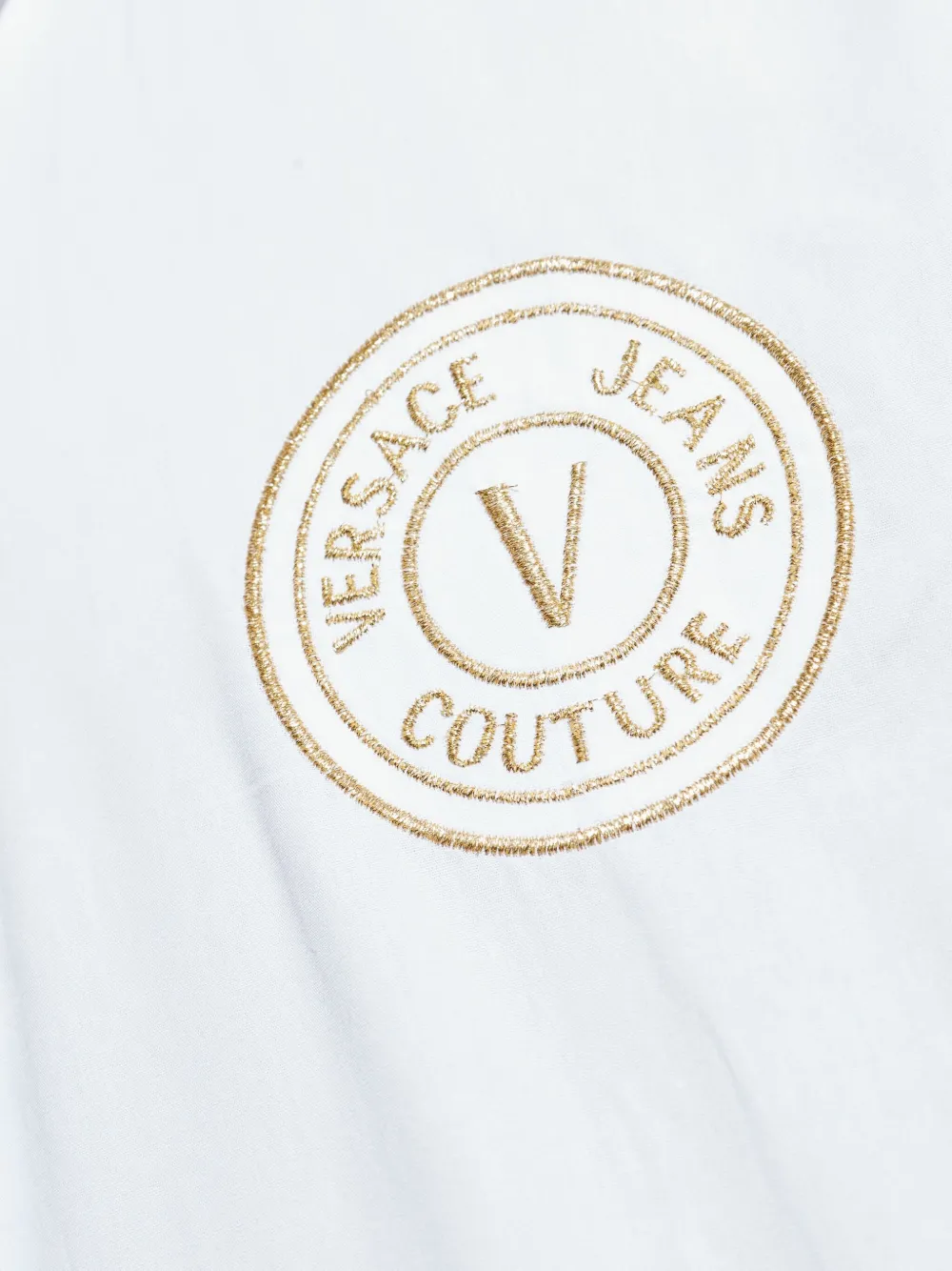 Versace Jeans Couture Overhemd met geborduurd logo Wit