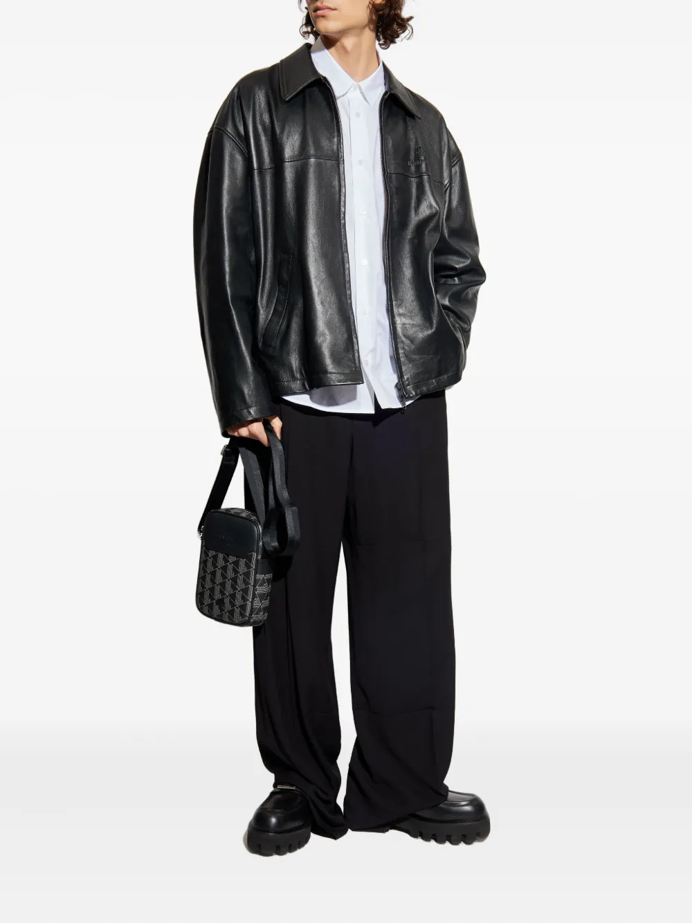 Versace Jeans Couture Overhemd met geborduurd logo Wit