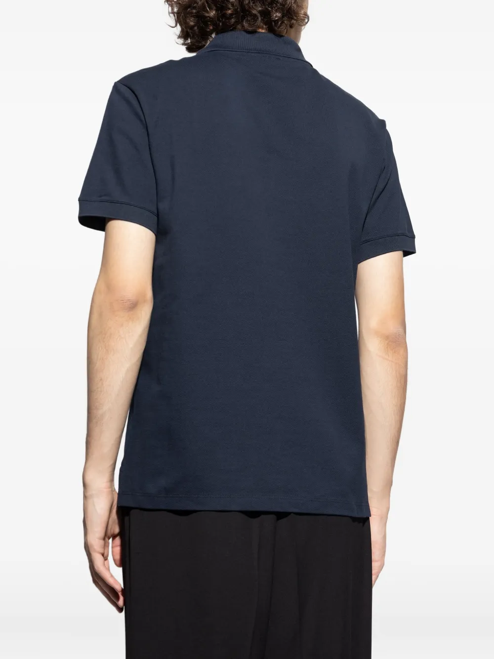 Alexander McQueen logo-embroidered polo shirt Blauw