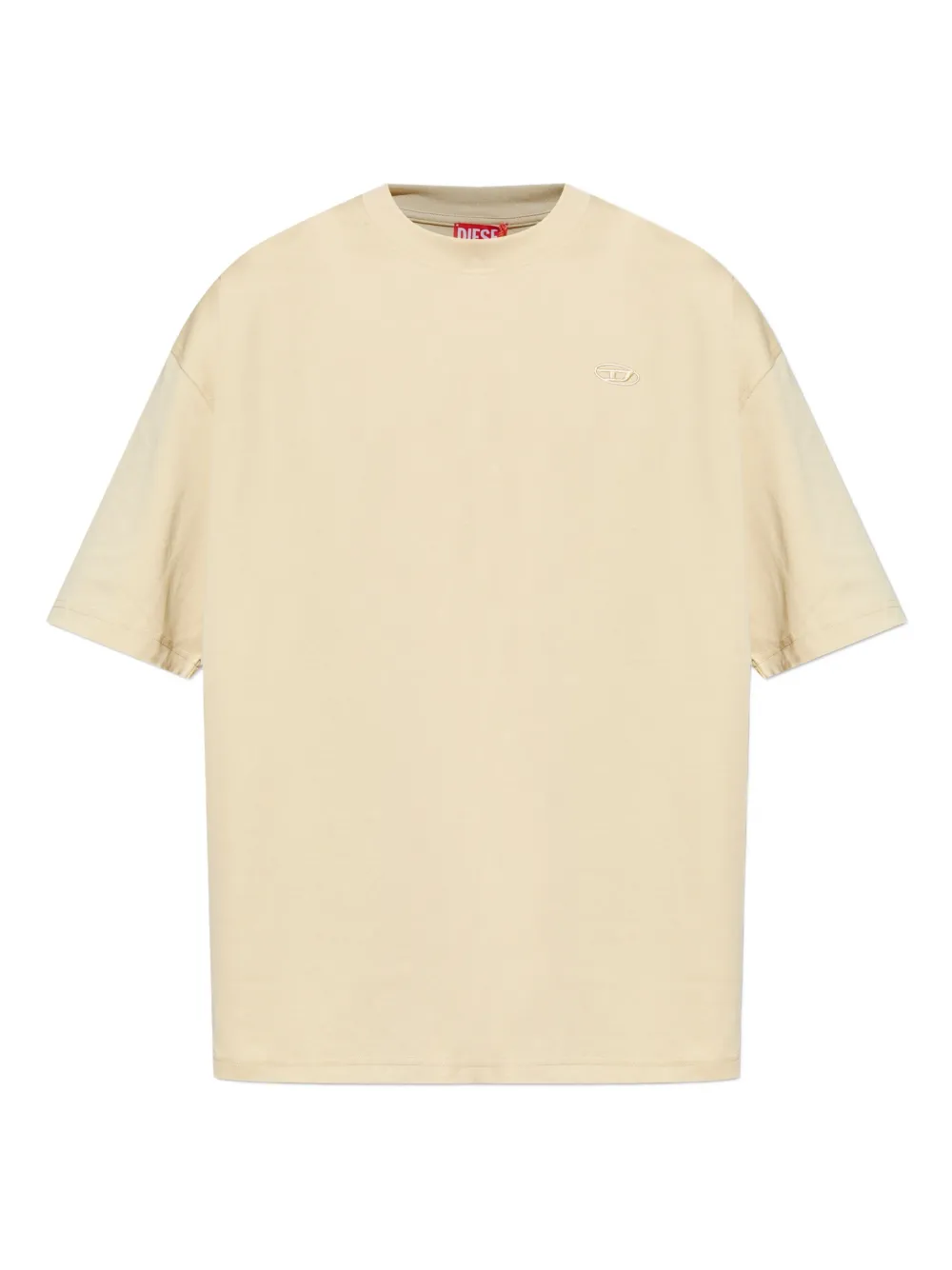 Diesel T-shirt met geborduurd logo Beige