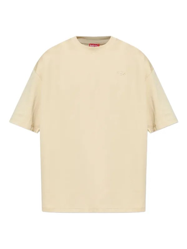 DIESEL ディーゼル ロゴプリントTシャツ ベージュ Diesel ロゴ Tシャツ | ニュートラル | FARFETCH JP