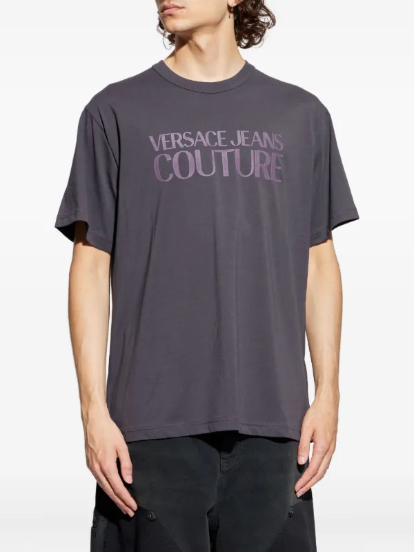 Versace Jeans Couture logo-print T-shirt | Purple | FARFETCH