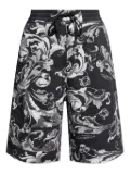 Versace Jeans Couture baroque-print drawstring shorts - Black