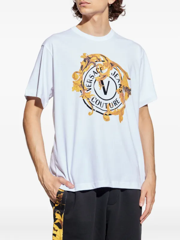 Versace Jeans Couture バロックプリント Tシャツ | ホワイト
