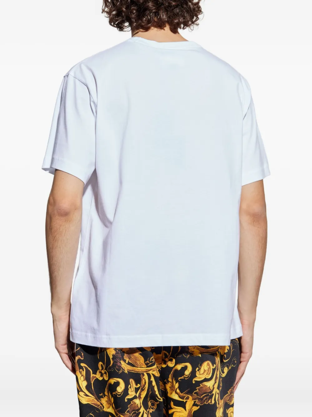 Versace Jeans Couture T-shirt met barokprint en logoprint Wit