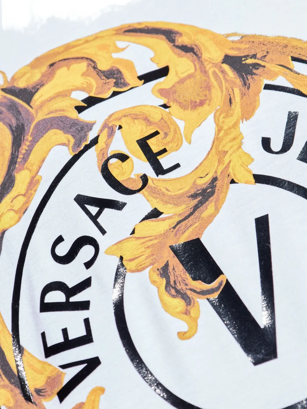 Versace Jeans Couture T-shirt met barokprint en logoprint Wit