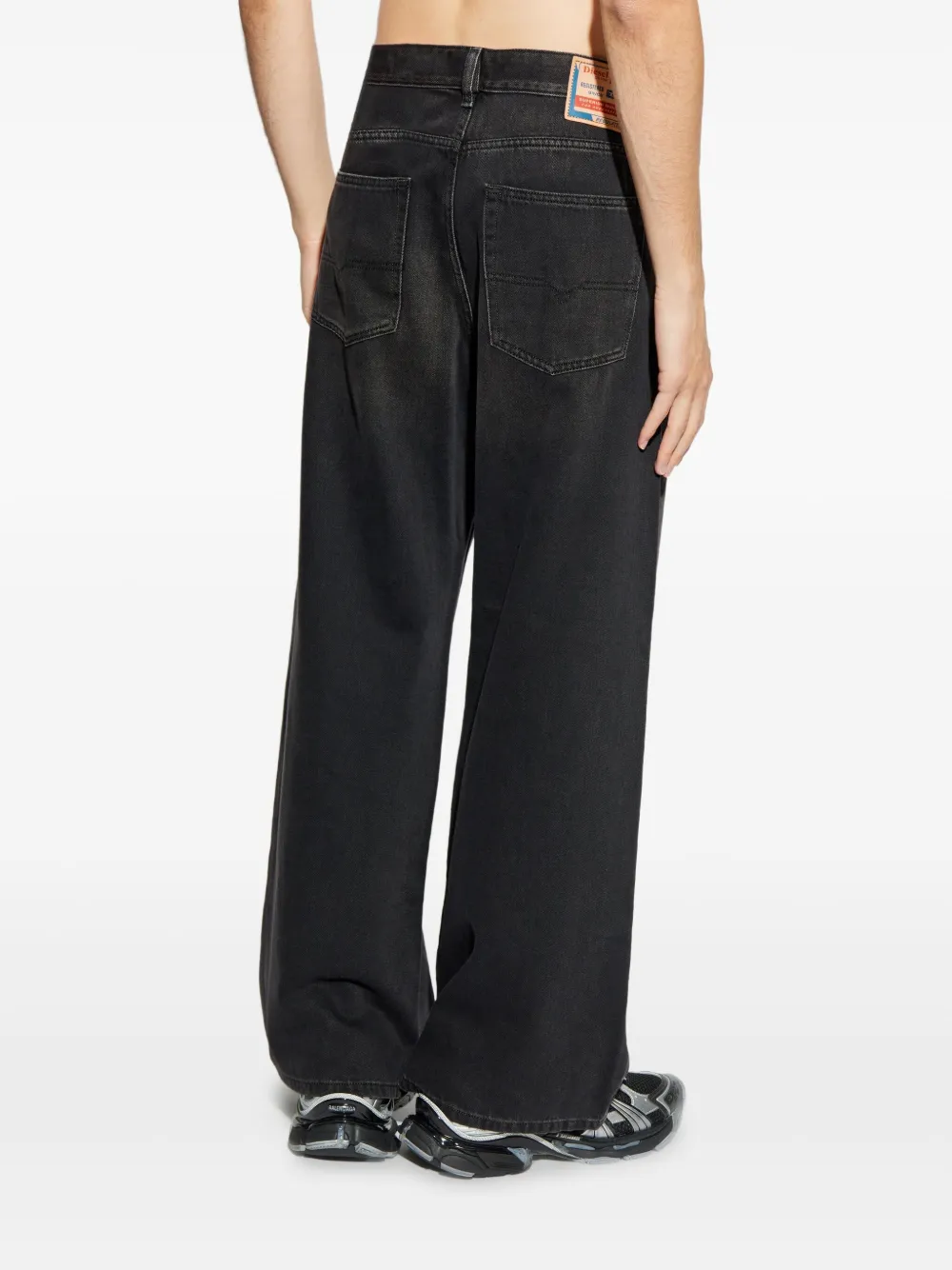 Diesel D-Rise jeans met vervaagd effect Zwart
