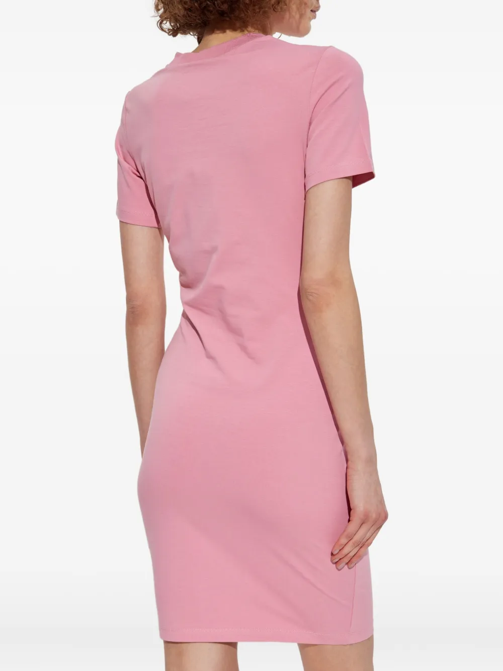Versace Jeans Couture logo-print T-shirt dress Roze