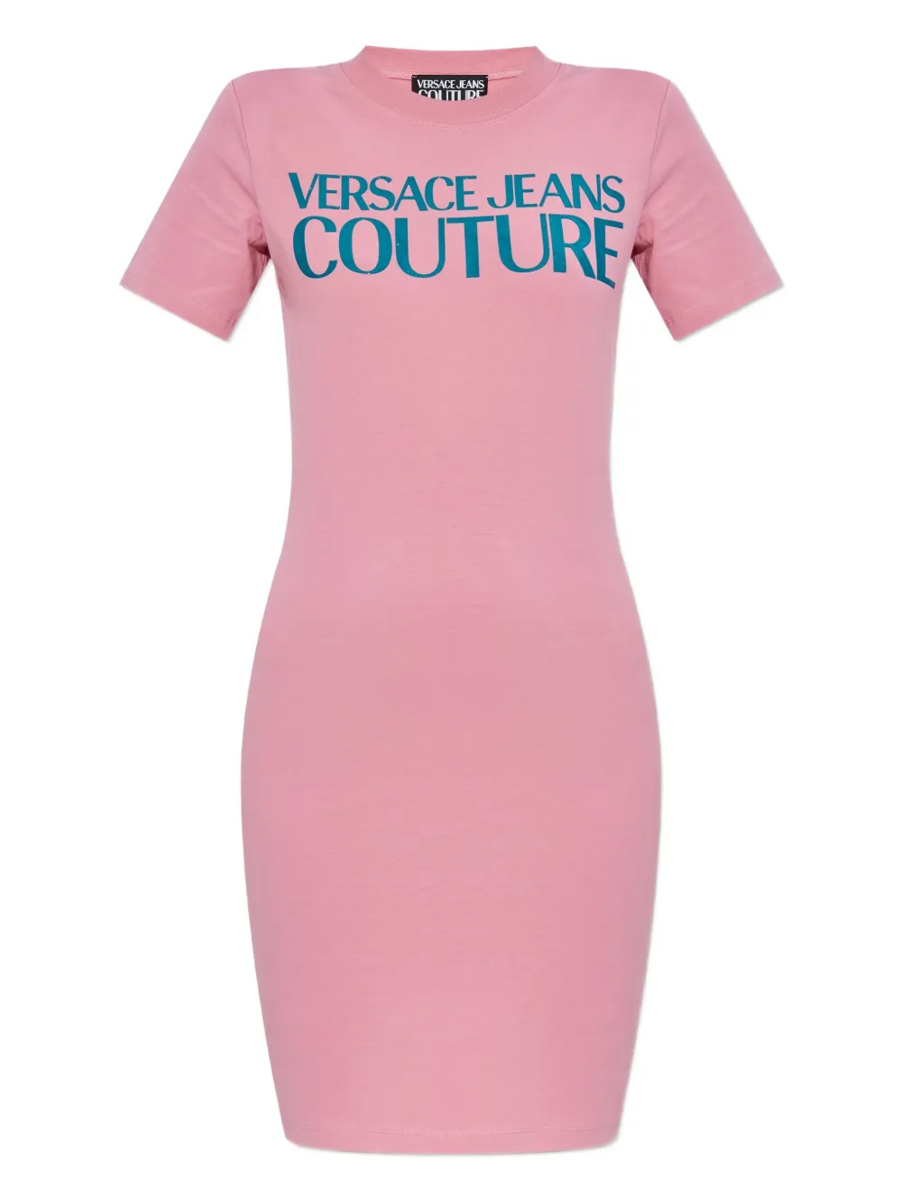 Versace Jeans Couture logo-print T-shirt dress Roze