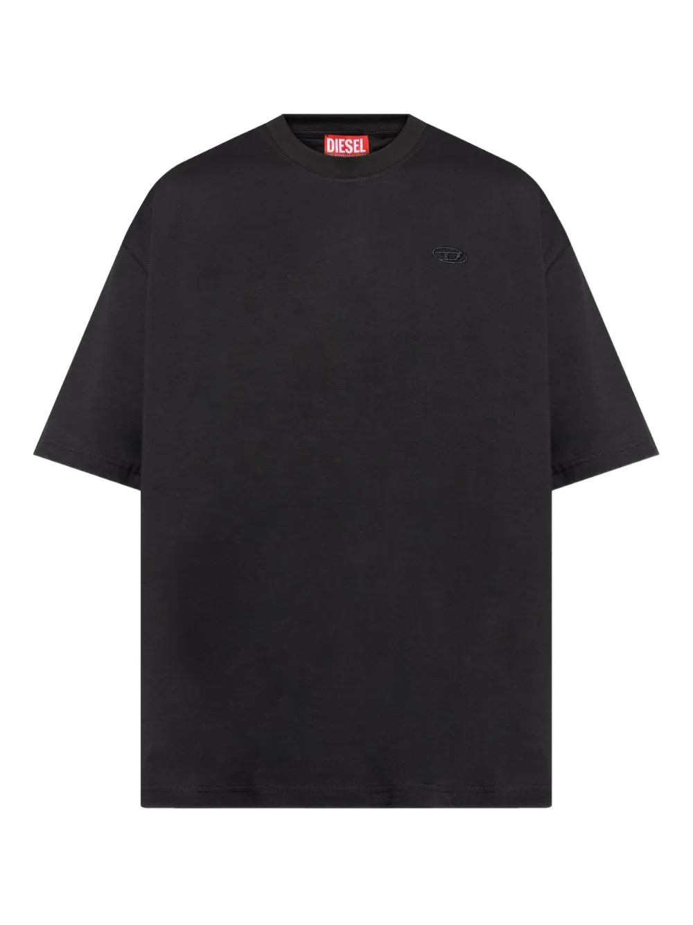 Diesel T-Boggy-T3 T-shirt met geborduurd logo Zwart