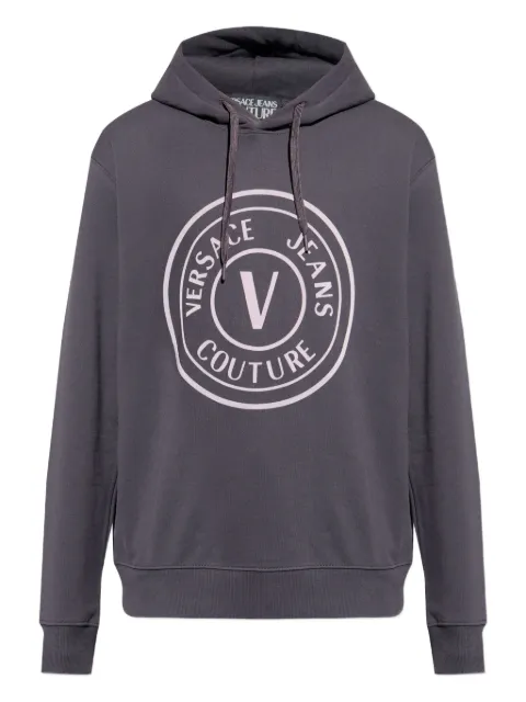 Versace Jeans Couture Moletom de capuz com aplicação de logo