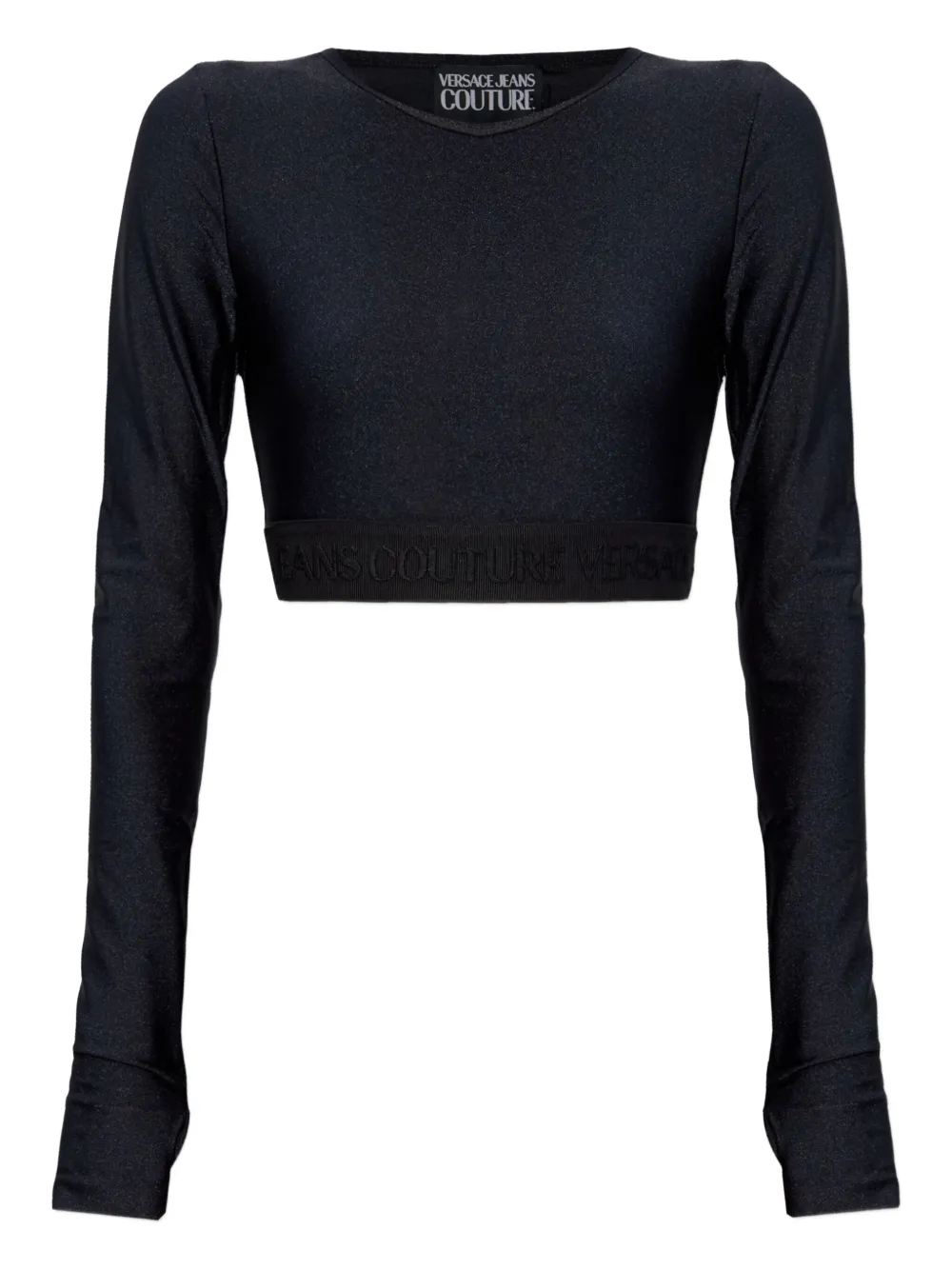 Versace Jeans Couture logo-band T-shirt Zwart