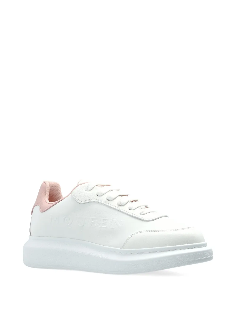 Alexander McQueen embossed-logo platform trainers White
