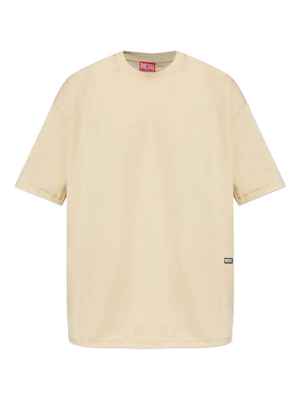 Diesel T-Boggy-T2 T-shirt met adelaarprint Beige
