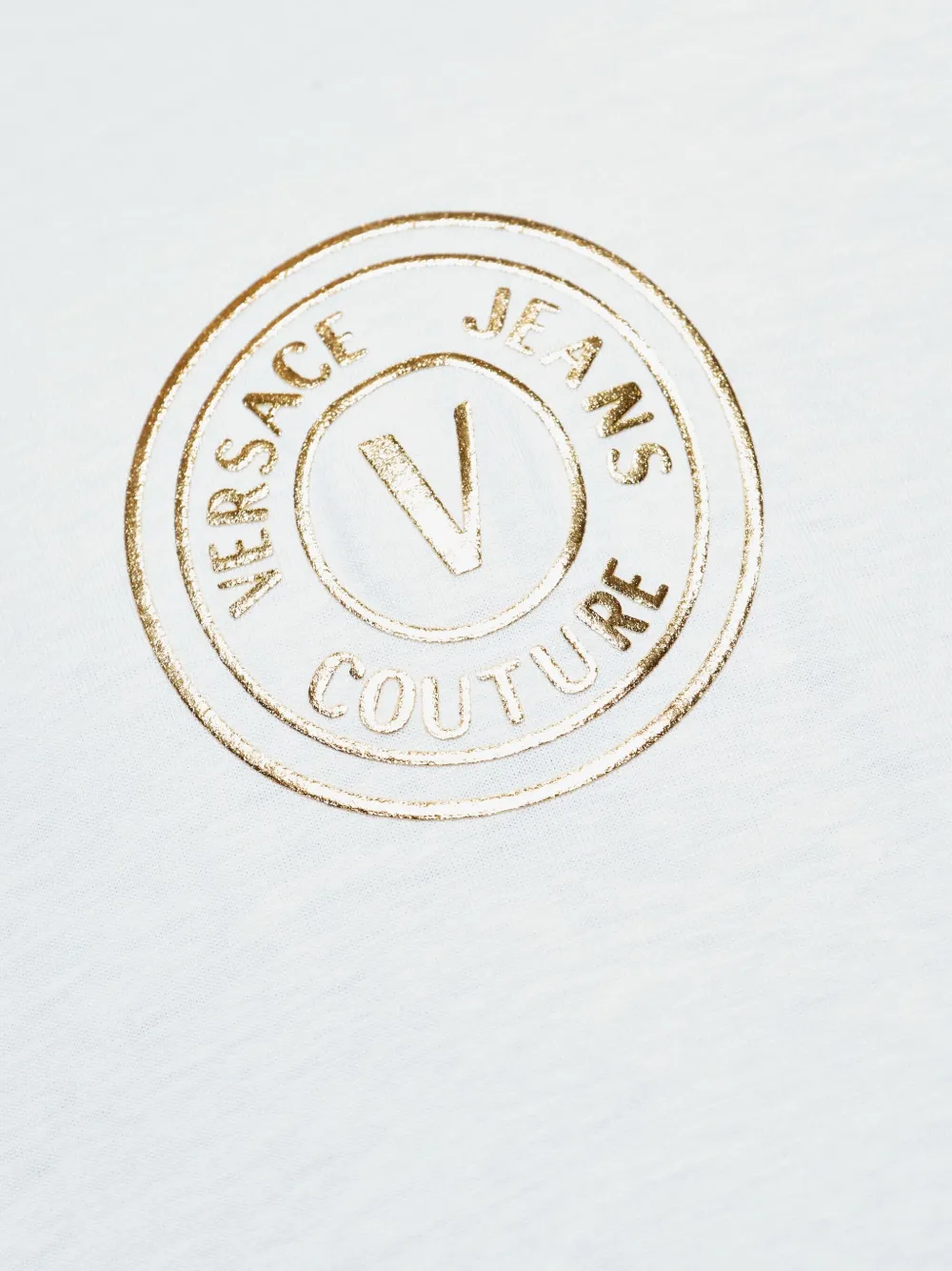 Versace Jeans Couture Katoenen T-shirt met logodetail Wit