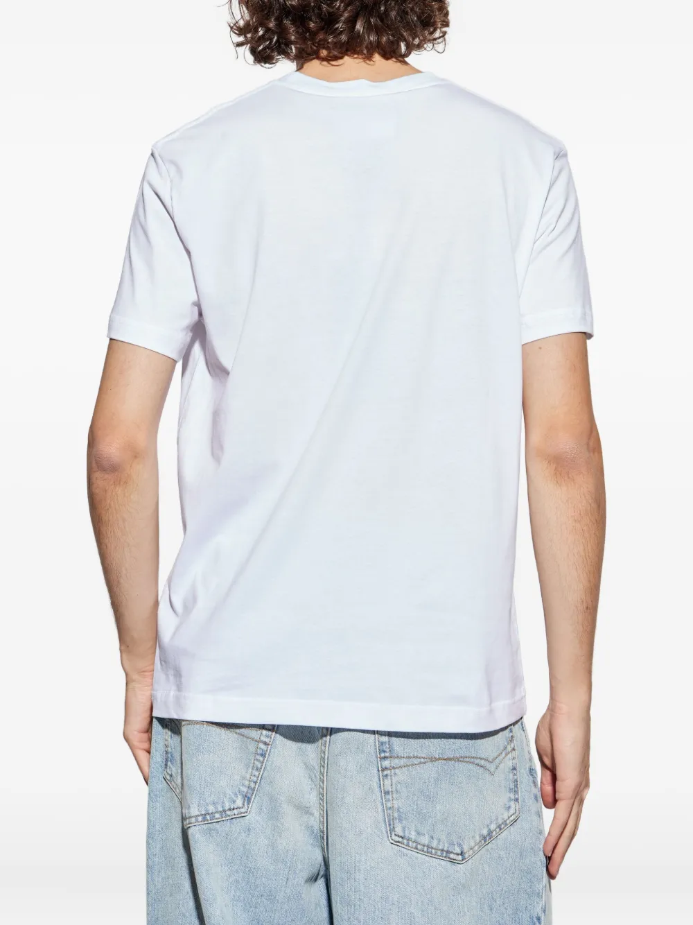 Versace Jeans Couture Katoenen T-shirt met logodetail Wit