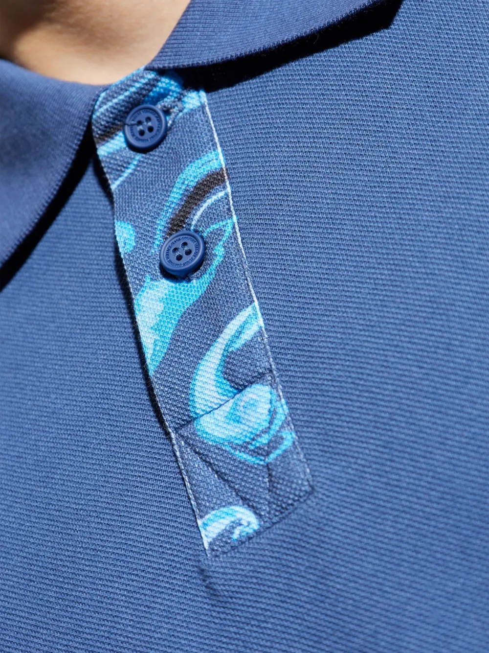 Versace Jeans Couture Poloshirt met barokprint Blauw