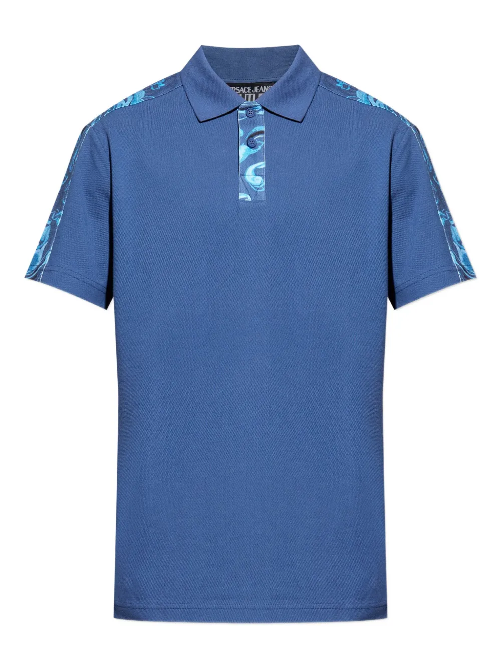 Versace Jeans Couture Poloshirt met barokprint Blauw