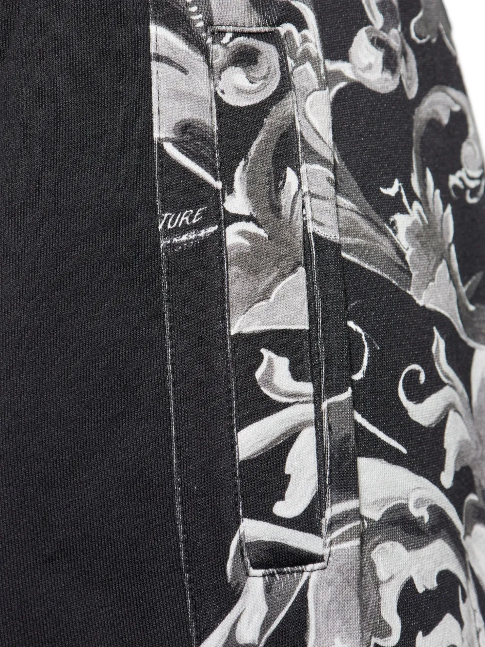 Versace Jeans Couture Broek met bloemenvlakken Zwart