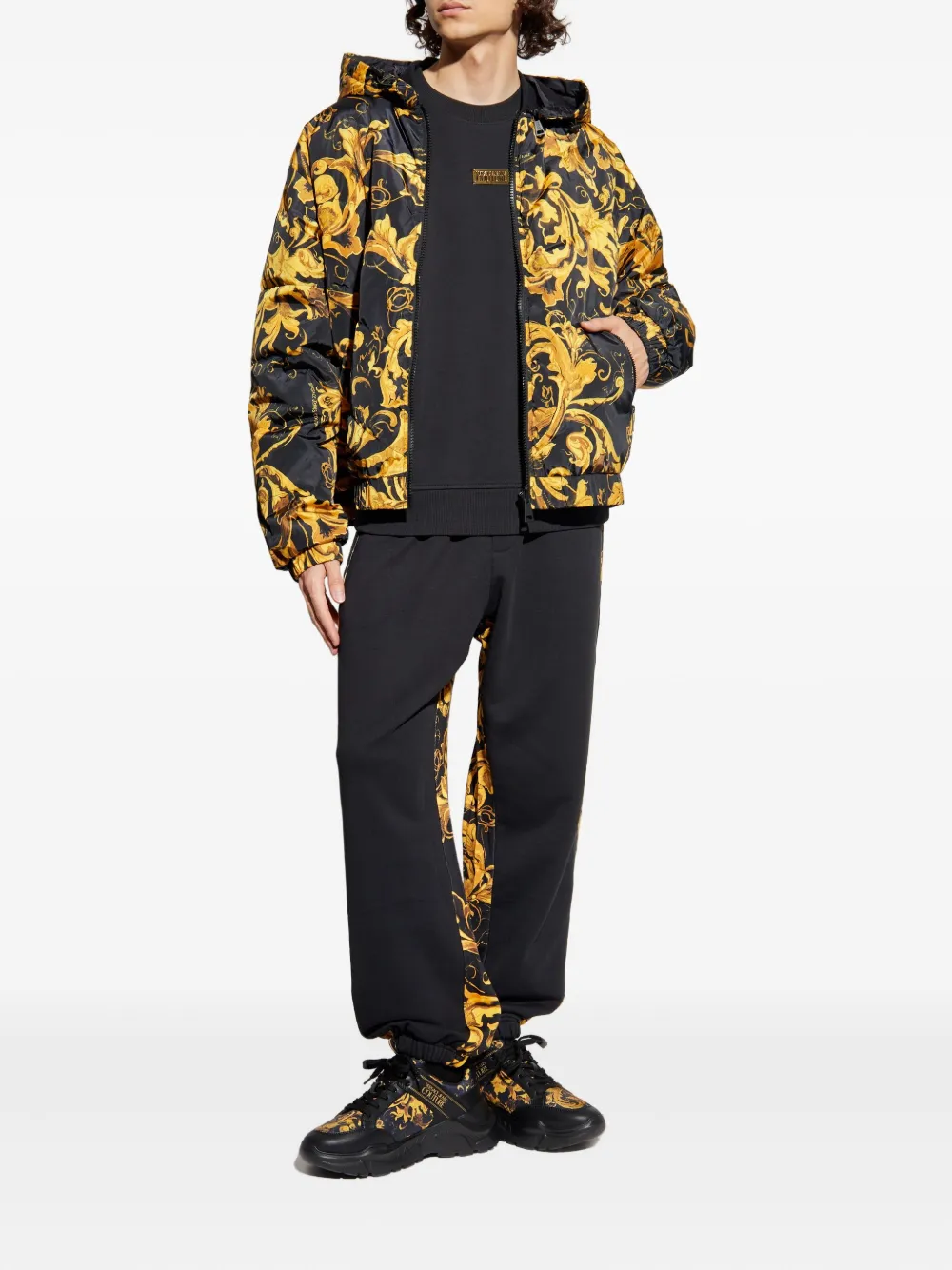 Versace Jeans Couture Trainingsbroek met Barocco-print Zwart