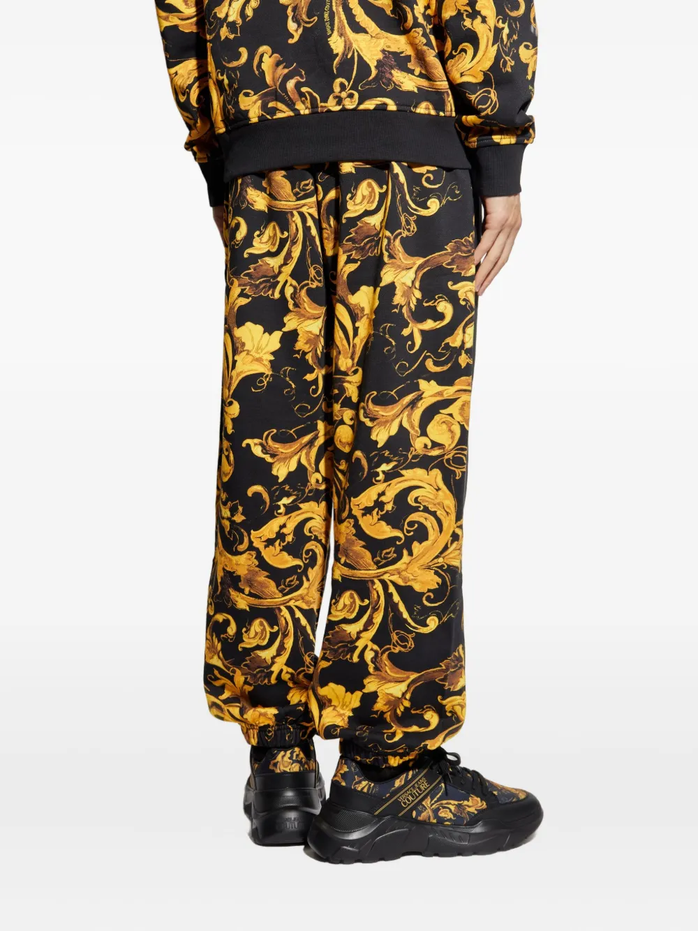 Versace Jeans Couture Trainingsbroek met Barocco-print Zwart