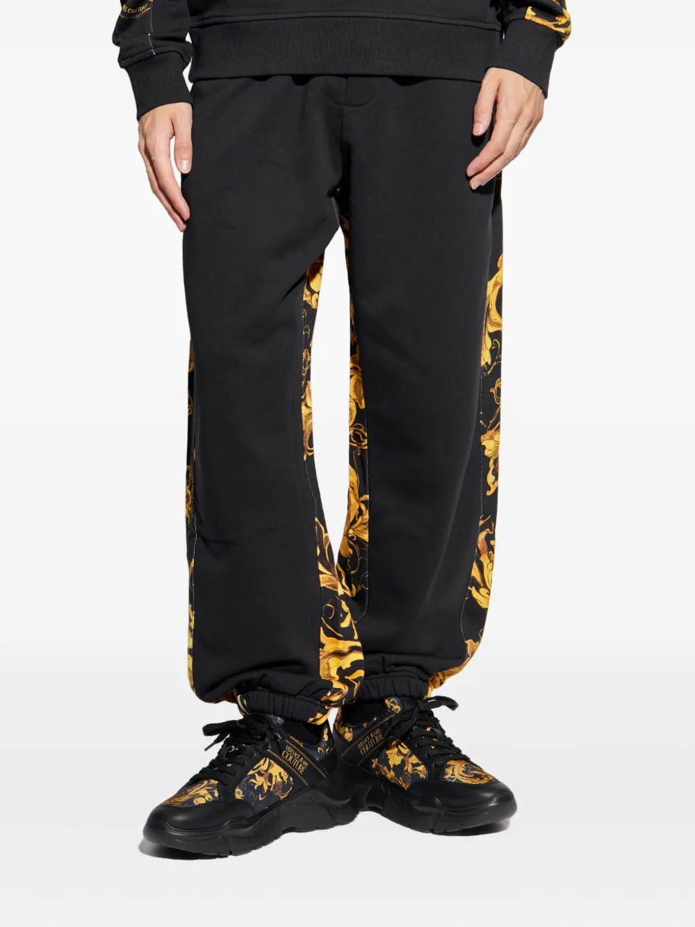 Versace Jeans Couture Trainingsbroek met Barocco-print Zwart