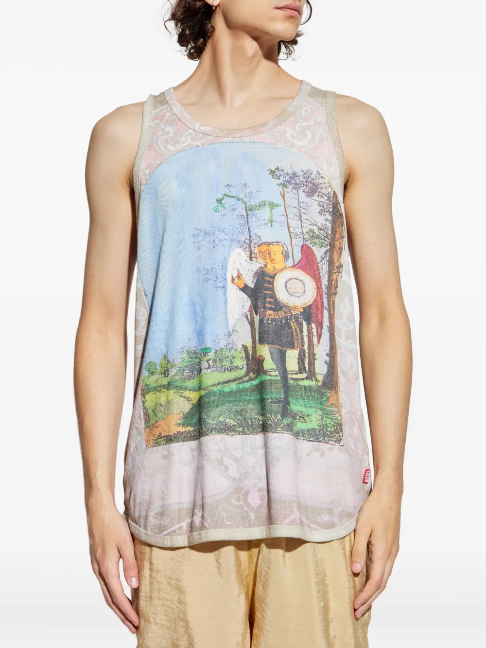 Diesel T-Aly graphic-print tank top Roze