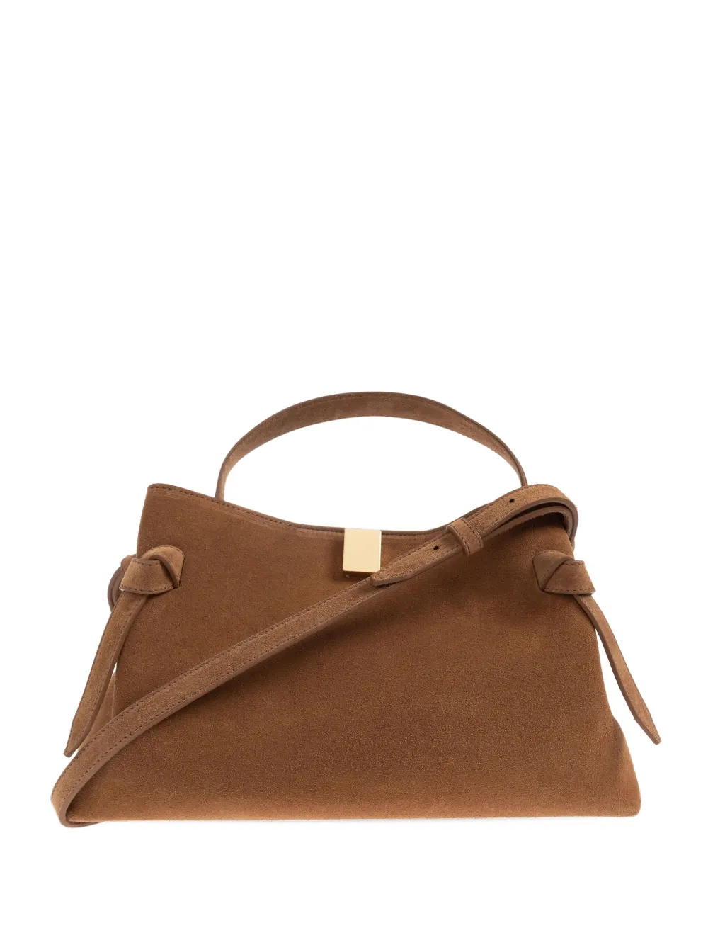 Yuzefi knotted leather tote bag Bruin