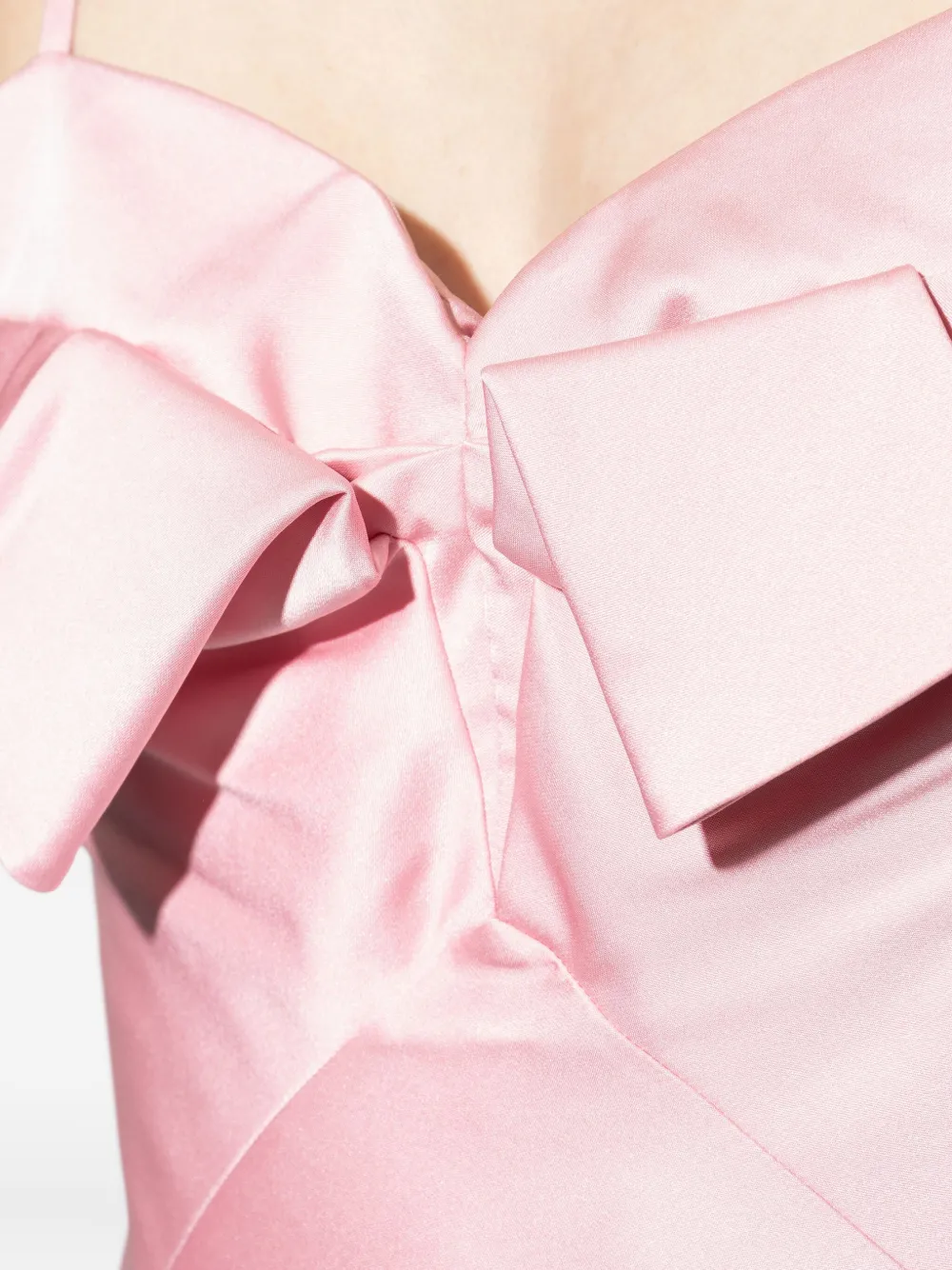 Alexander Mcqueen Bow-detail Maxi Slip Dress In Purple