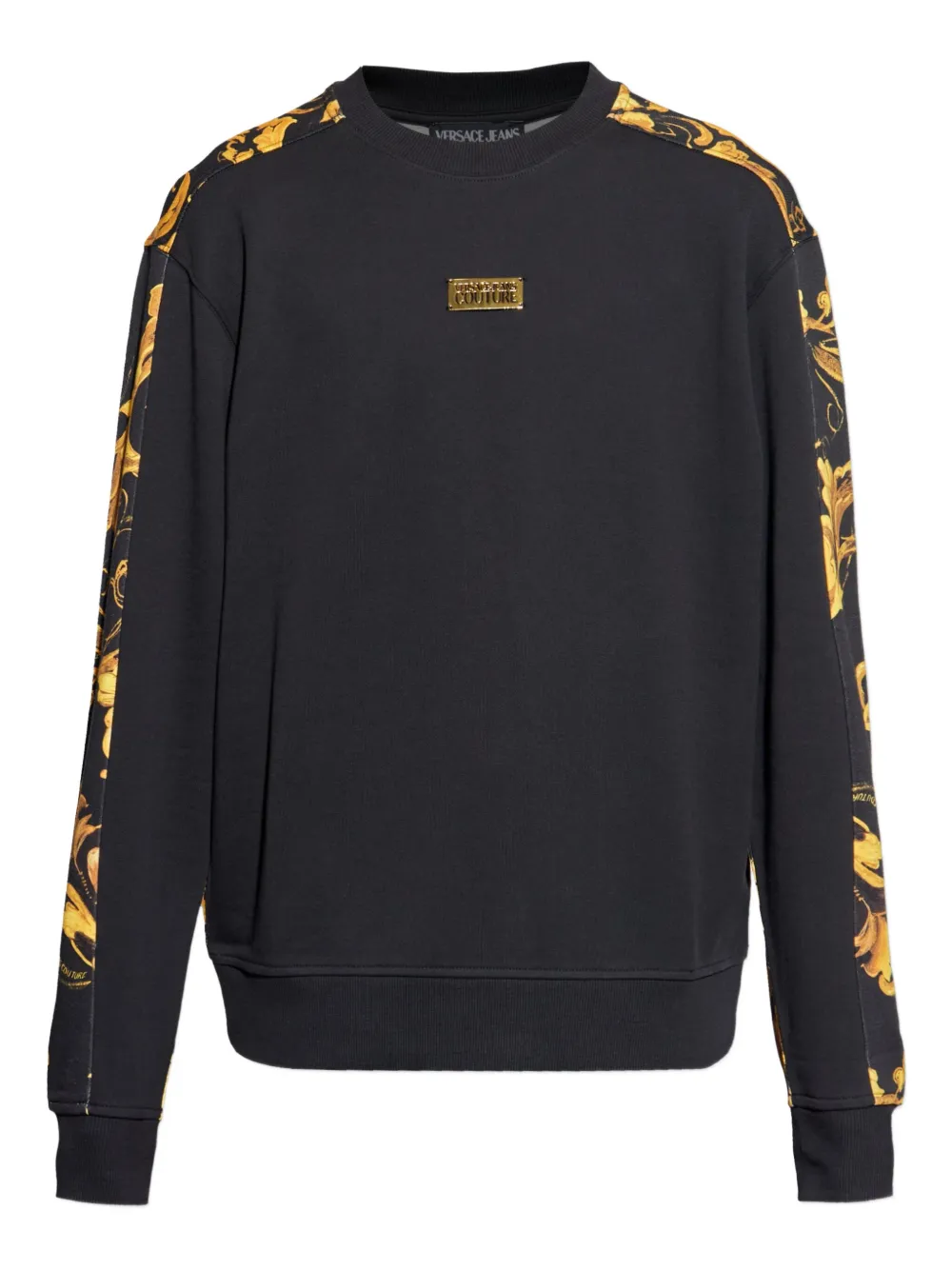 Versace Jeans Couture Sweater met barokprint Zwart