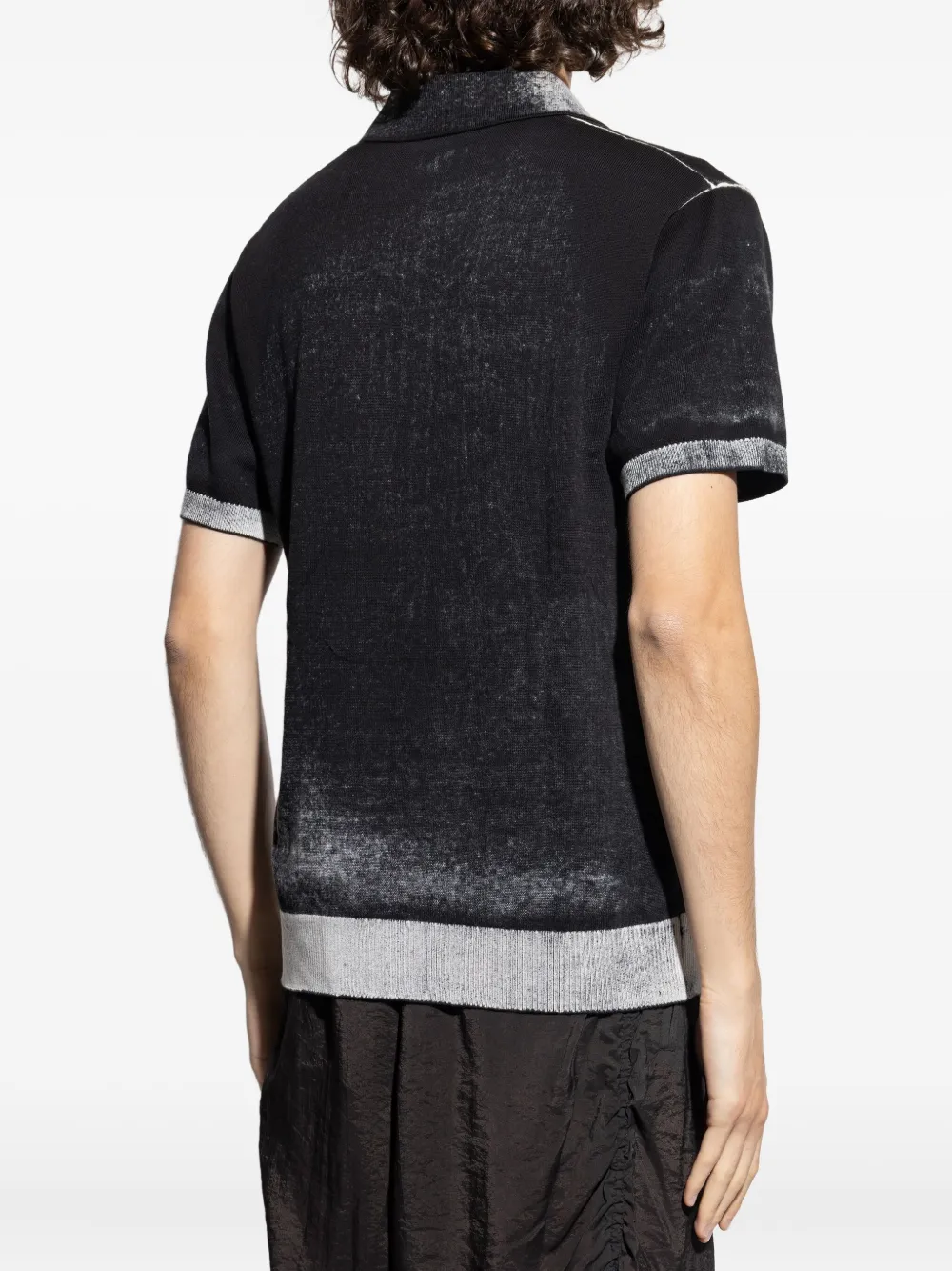 Diesel Lorenzo top met korte mouwen en polokraag Zwart