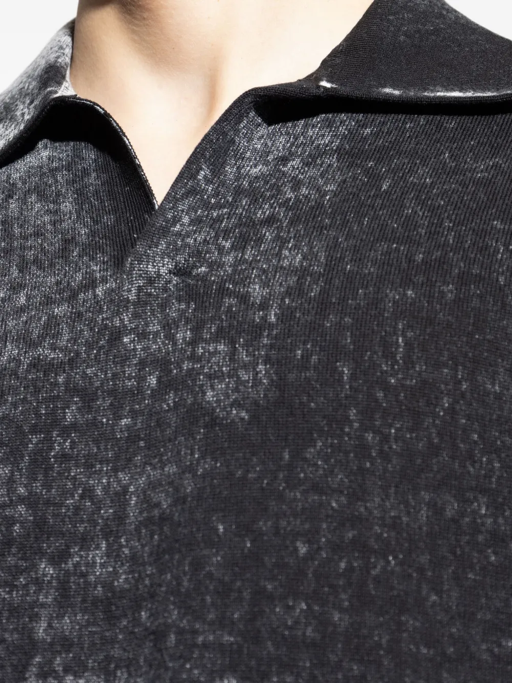 Diesel Lorenzo top met korte mouwen en polokraag Zwart