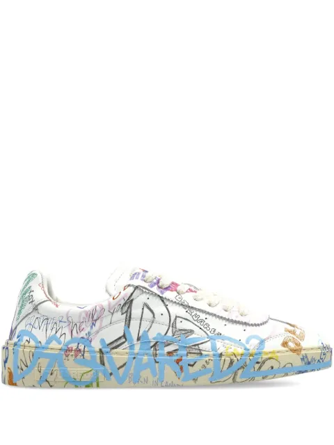 DSQUARED2 Rider printed leather trainers