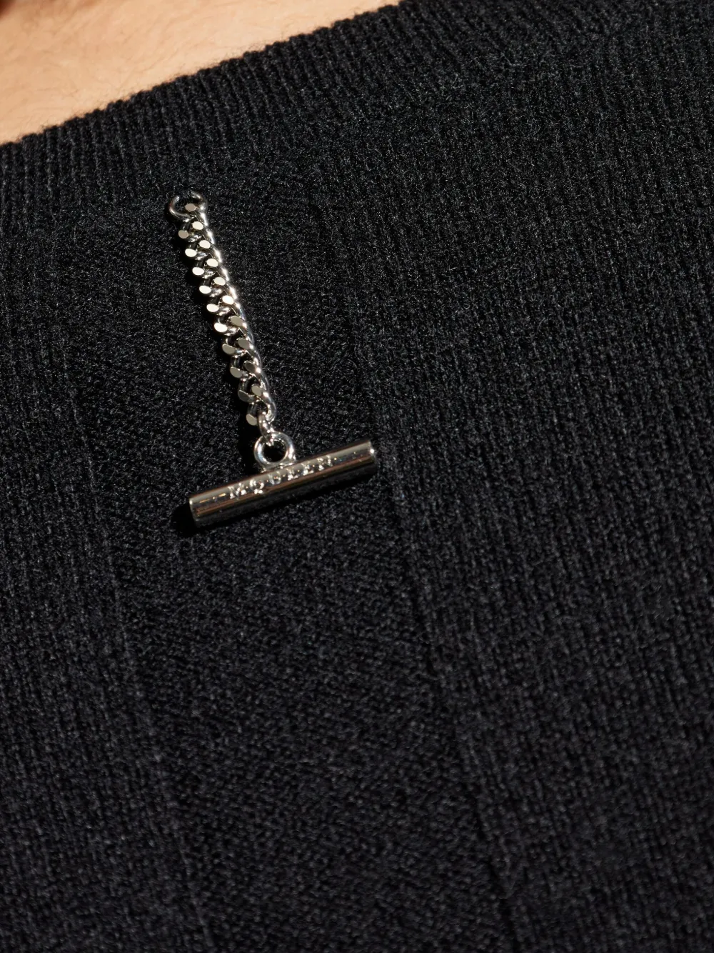 Alexander McQueen chain-detail cashmere sweater Zwart