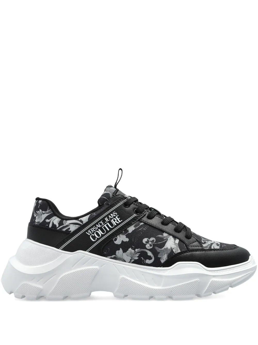 Versace Jeans Couture baroque-print sneakers Black