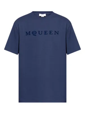 Tシャツ・カットソー alexander mcqueen T-SHIRT WITH FLOCKED LOGO 29729928_58889841_600.jpg