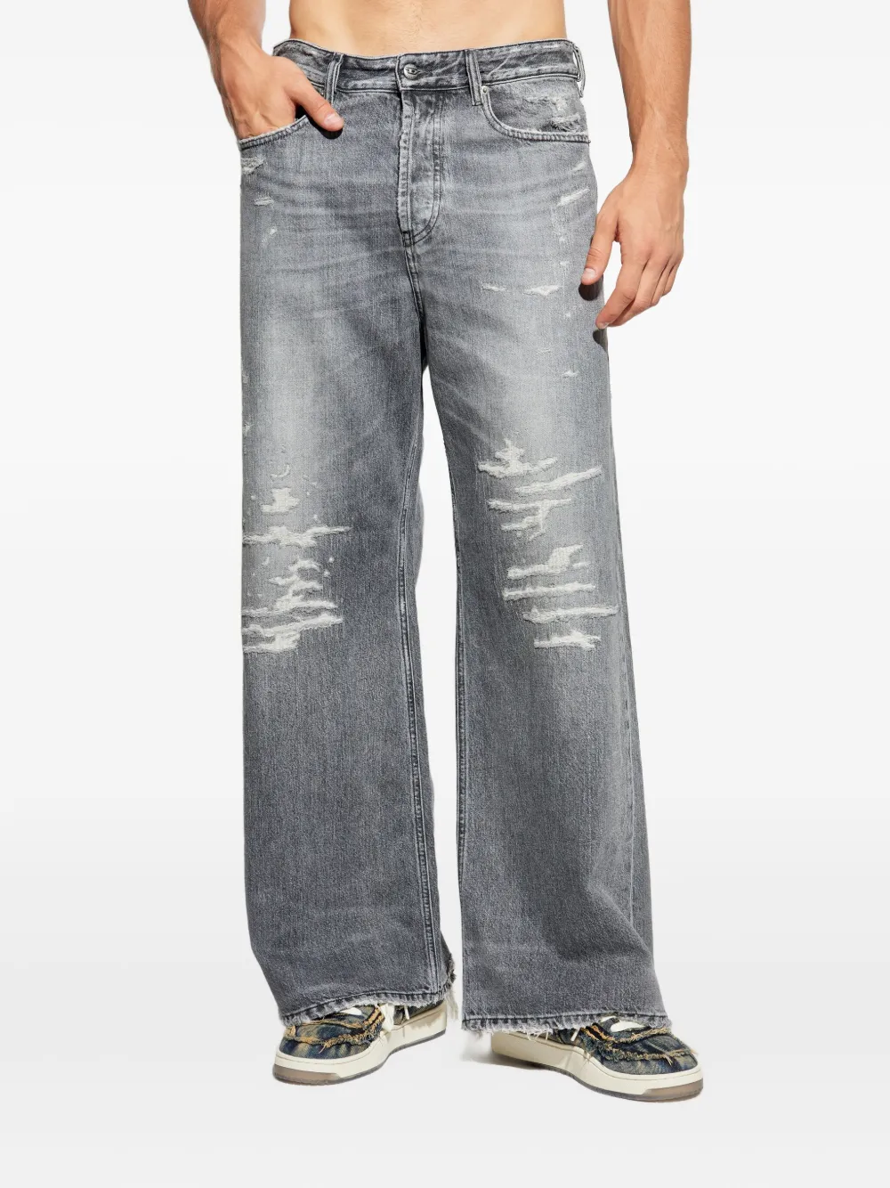 Diesel 1996 D-Sire gerafelde jeans Grijs