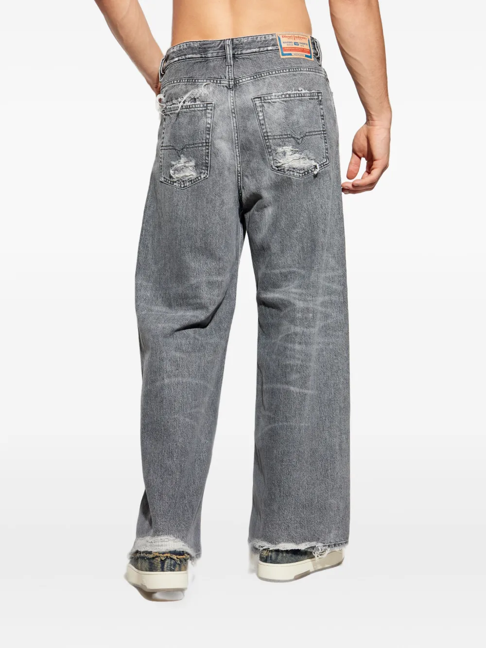 Diesel 1996 D-Sire gerafelde jeans Grijs