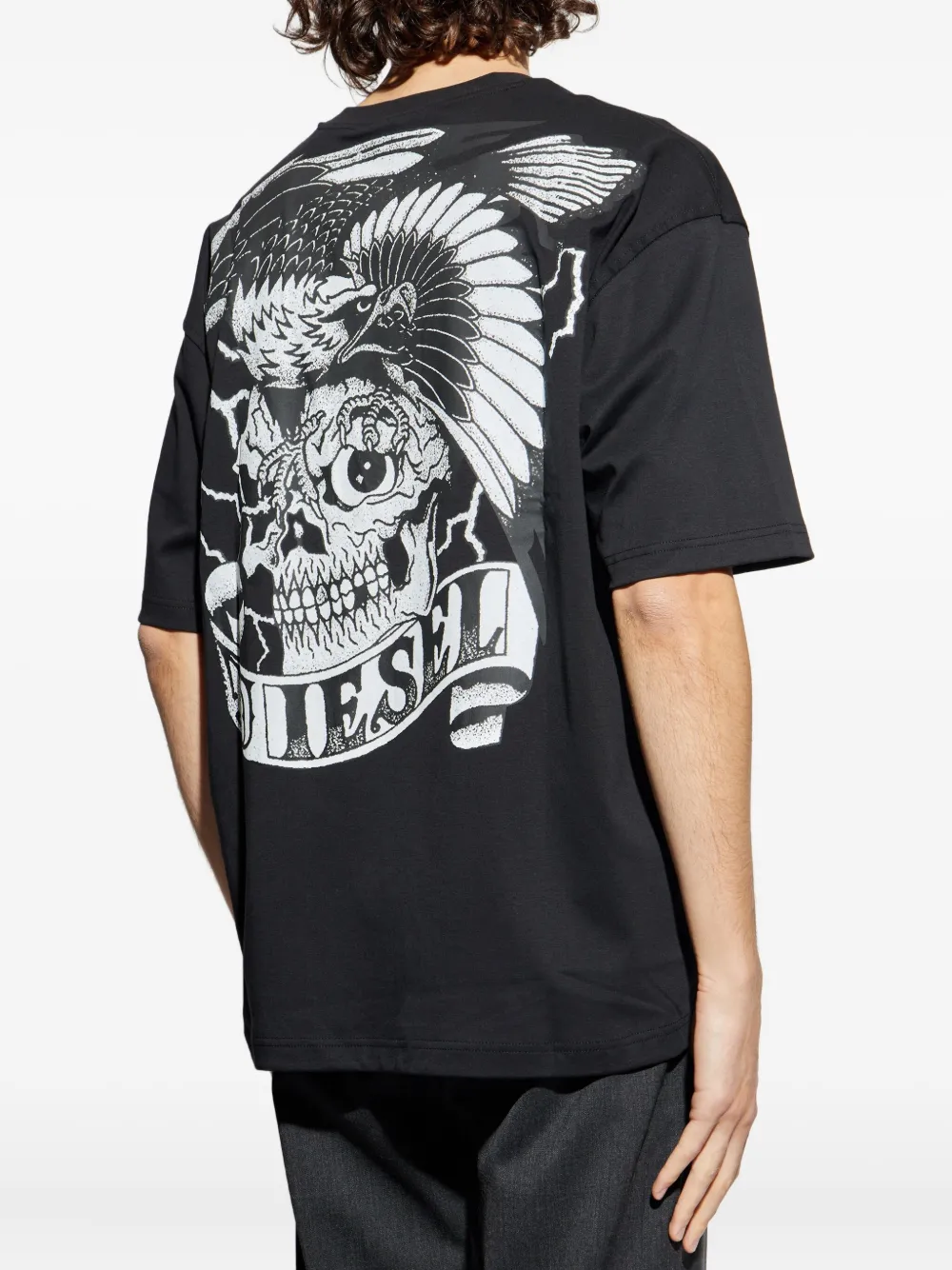 Diesel Katoenen T-shirt Zwart