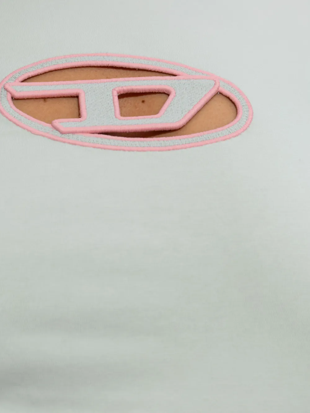 Diesel logo-detail cut-out t-shirt Grijs